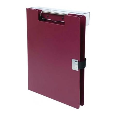 Omnimed Omnimed Overbed Covered Poly Clipboard, 10"W x 13"H, Burgundy 205603-BU